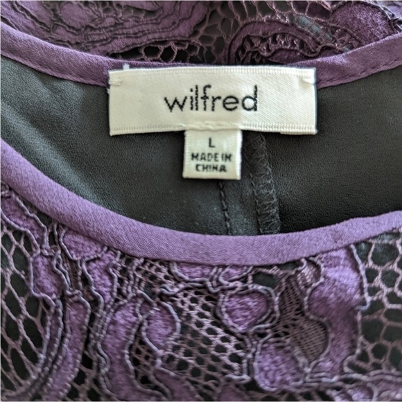 Aritzia Wilfred hemon lace dress purple black large - Picture 3 of 6